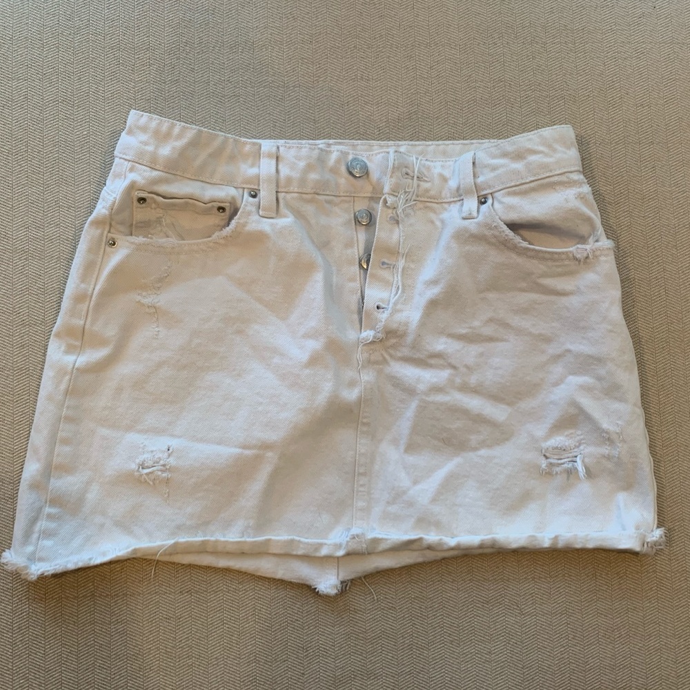Zara white denim skirt size small